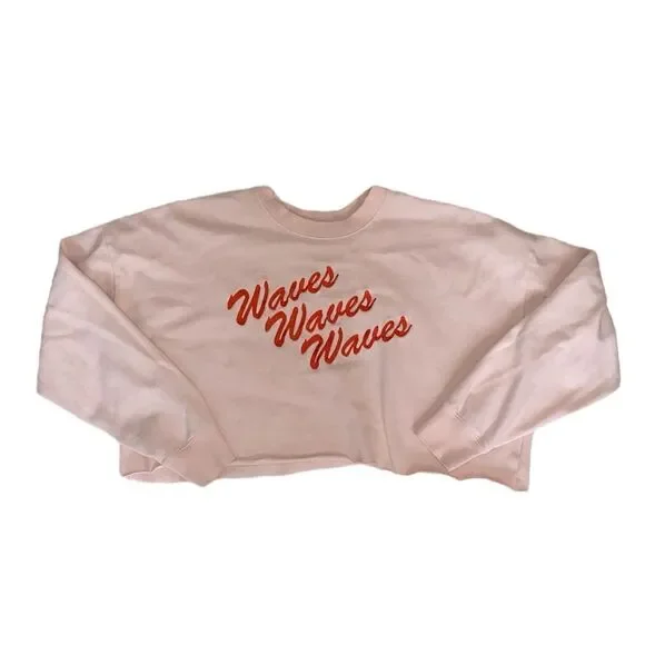 Billabong Coastal Waves Cropped Sweater Size Medium - Picture 2 of 3